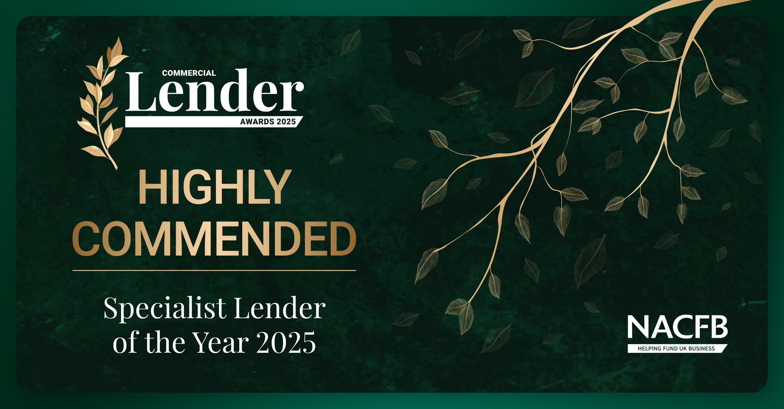 Cubefunder Highly Commended at the NACFB Commercial Lender Awards 2025
