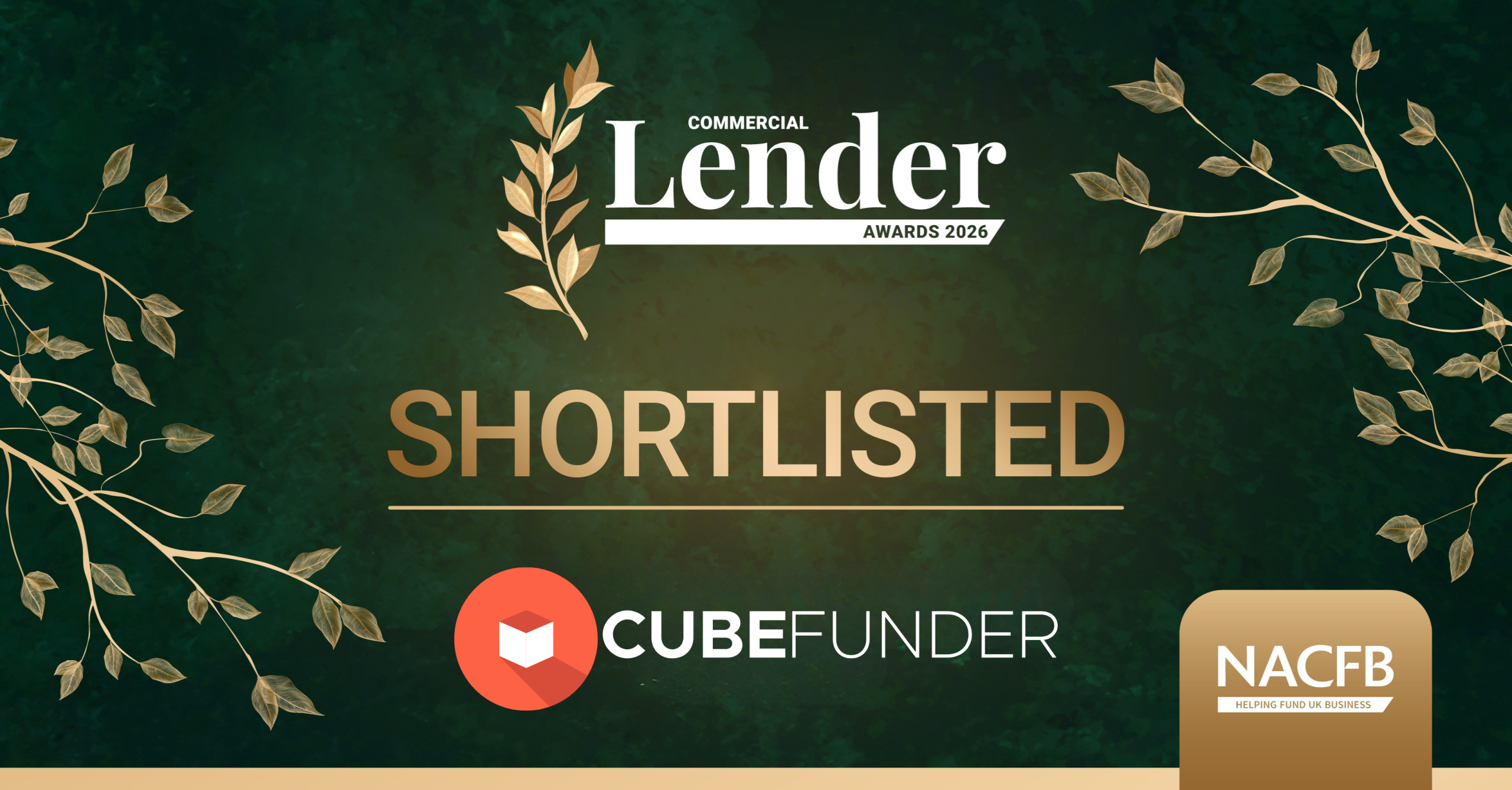 Cubefunder Shortlisted at NACFB Commercial Lender Awards 2026